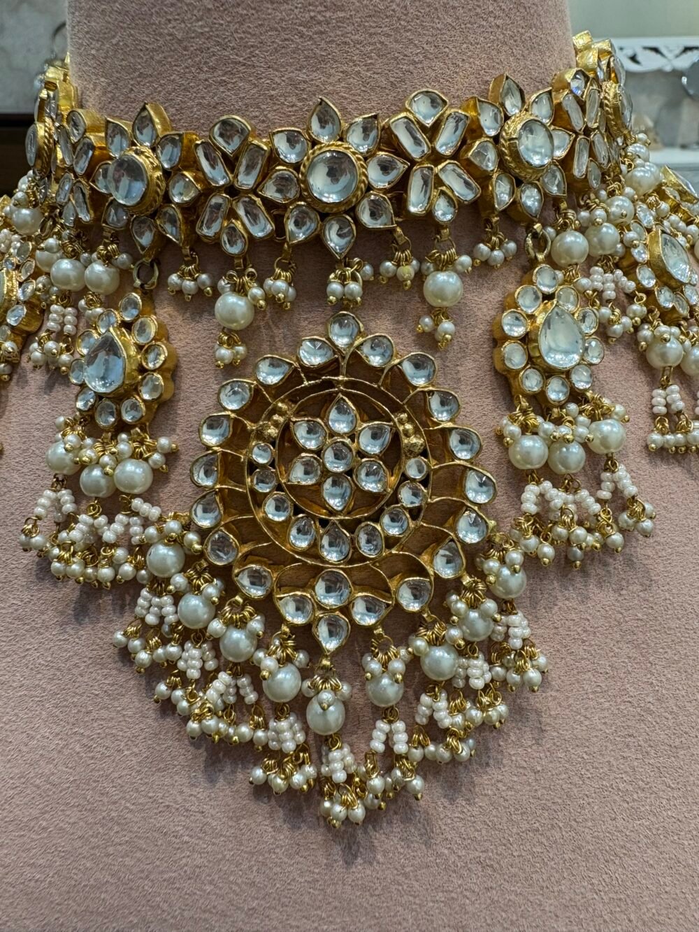 Hridaya Bridal Kundan Necklace Set - Image 2