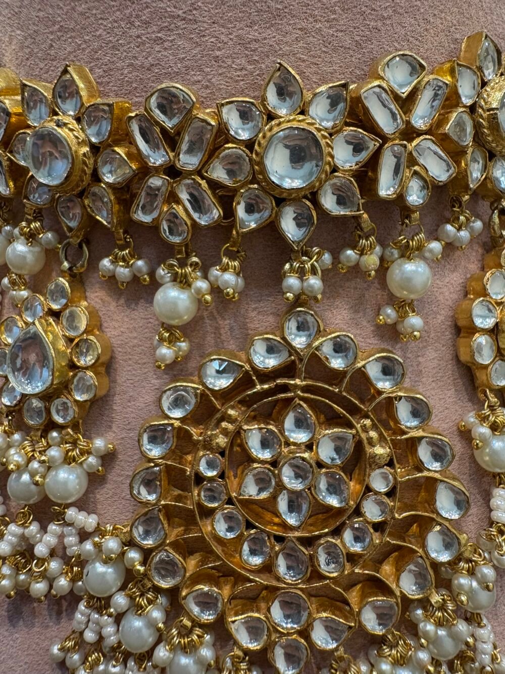 Hridaya Bridal Kundan Necklace Set - Image 9
