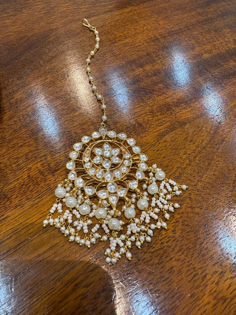 Hridaya Bridal Kundan Necklace Set - Image 8