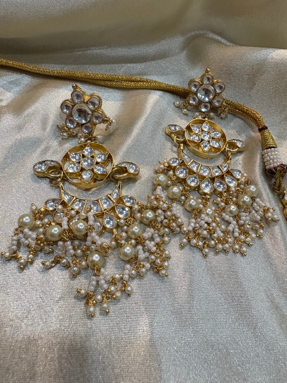 Aathira Kundan Bridal Necklace set - Image 6