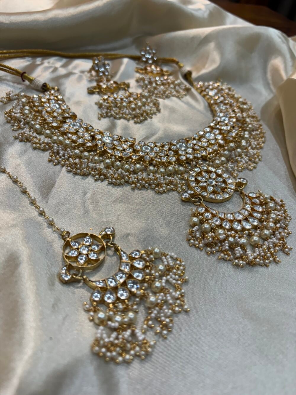 Aathira Kundan Bridal Necklace set - Image 9