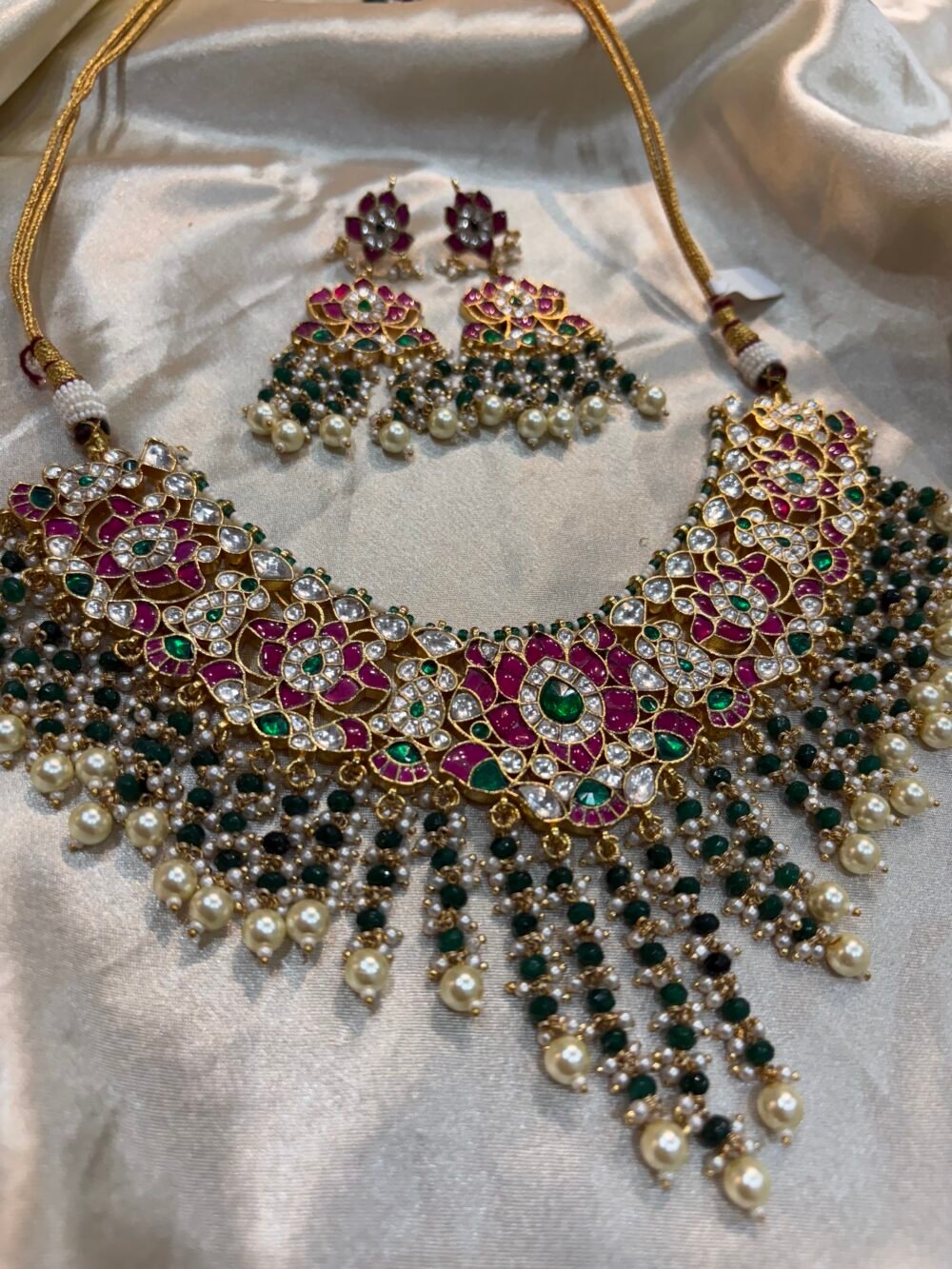 Devika Kundan Necklace set - Image 8