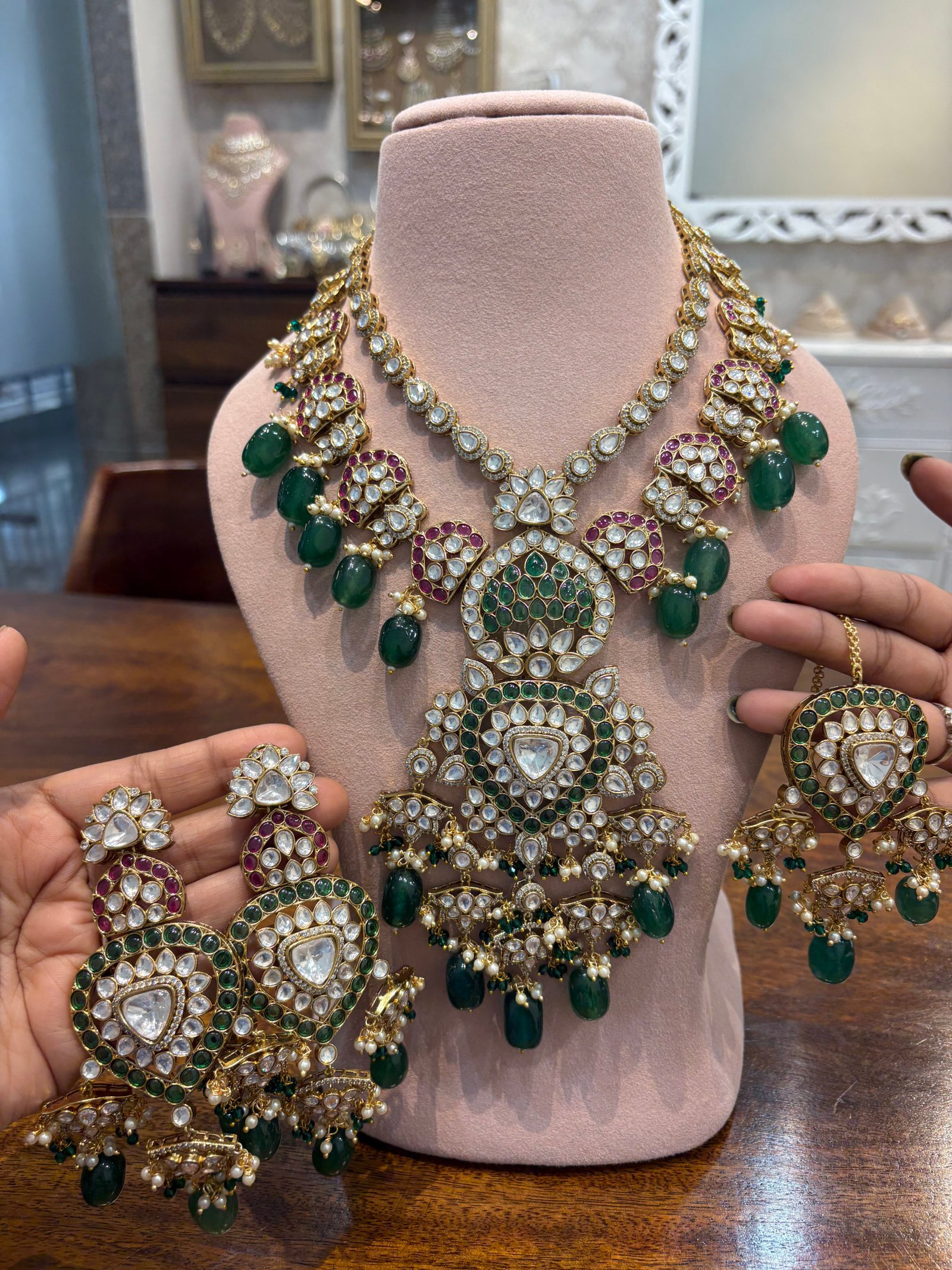 Sridhatri Polki Bridal Necklace Set