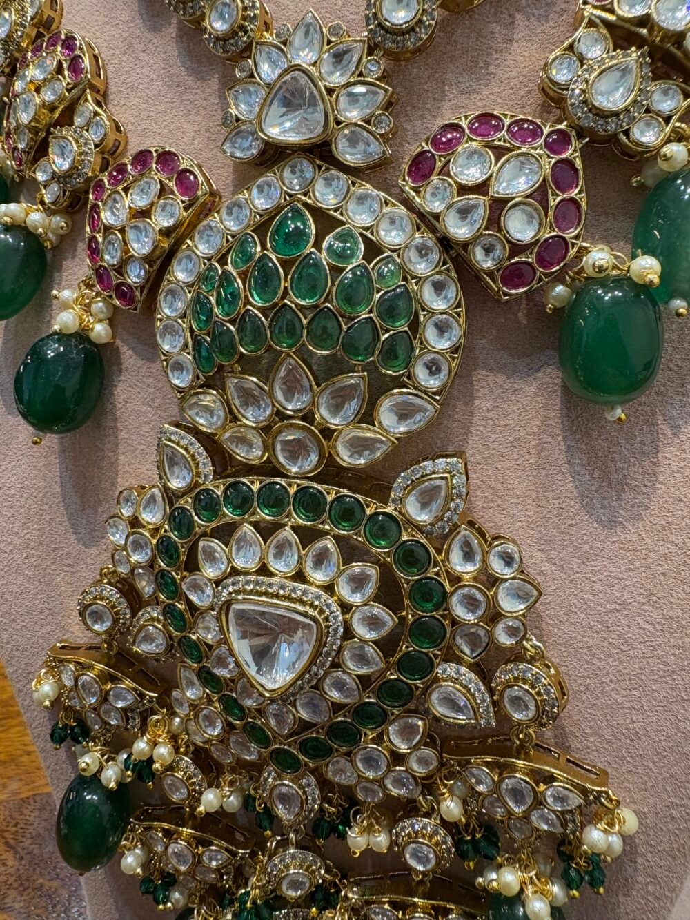 Sridhatri Polki Bridal Necklace Set - Image 5