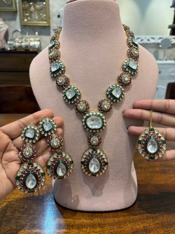 Adhira Polki Necklace Set
