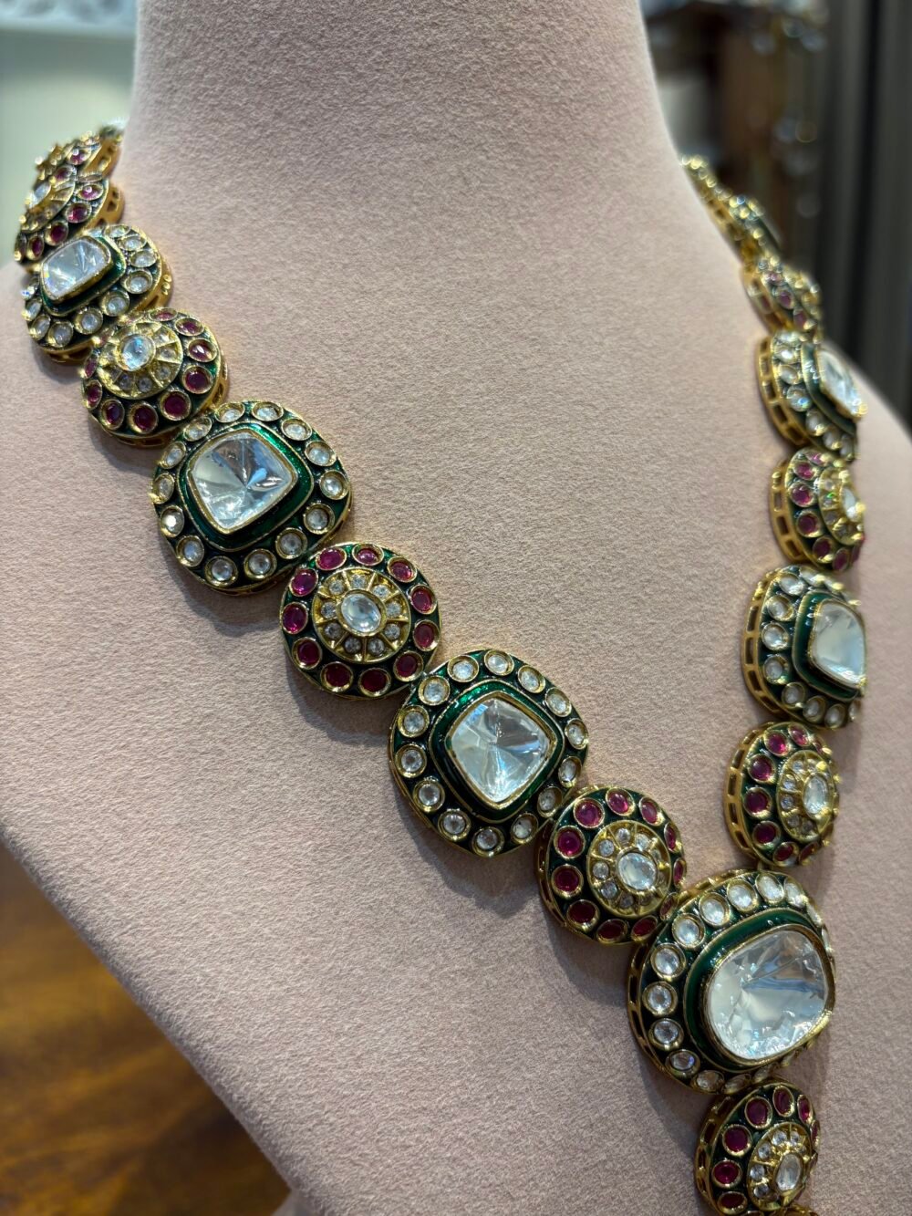 Adhira Polki Necklace Set - Image 3