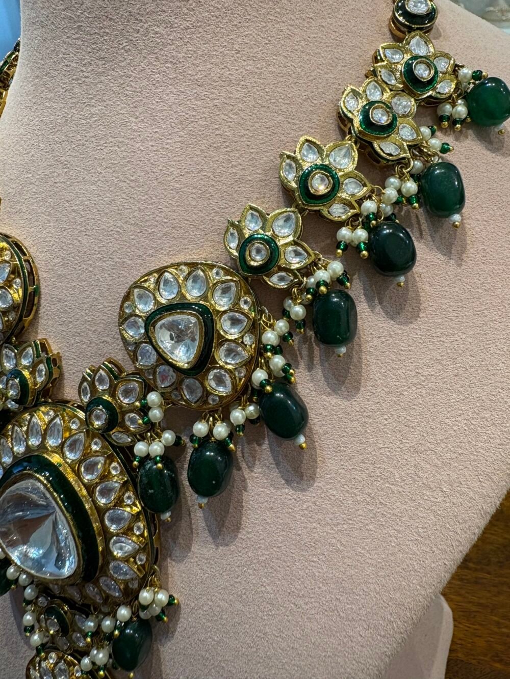 Sridhana Polki Bridal Necklace Set - Image 5