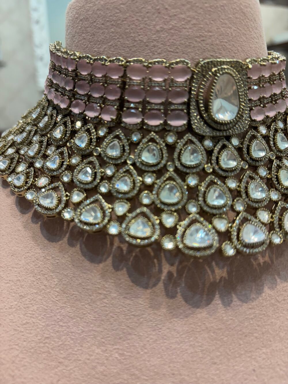 Arya Polki Bridal Choker Set - Image 4