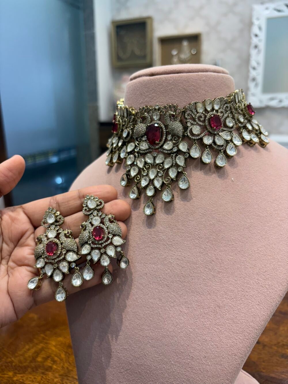 Deetya Polki Bridal Choker Set - Image 2