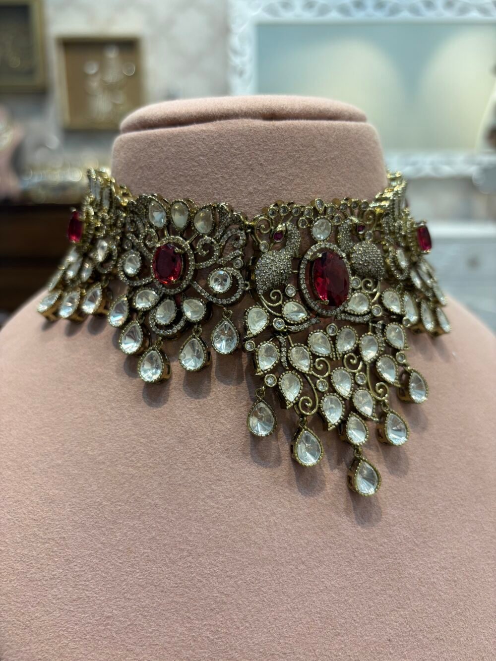 Deetya Polki Bridal Choker Set - Image 3