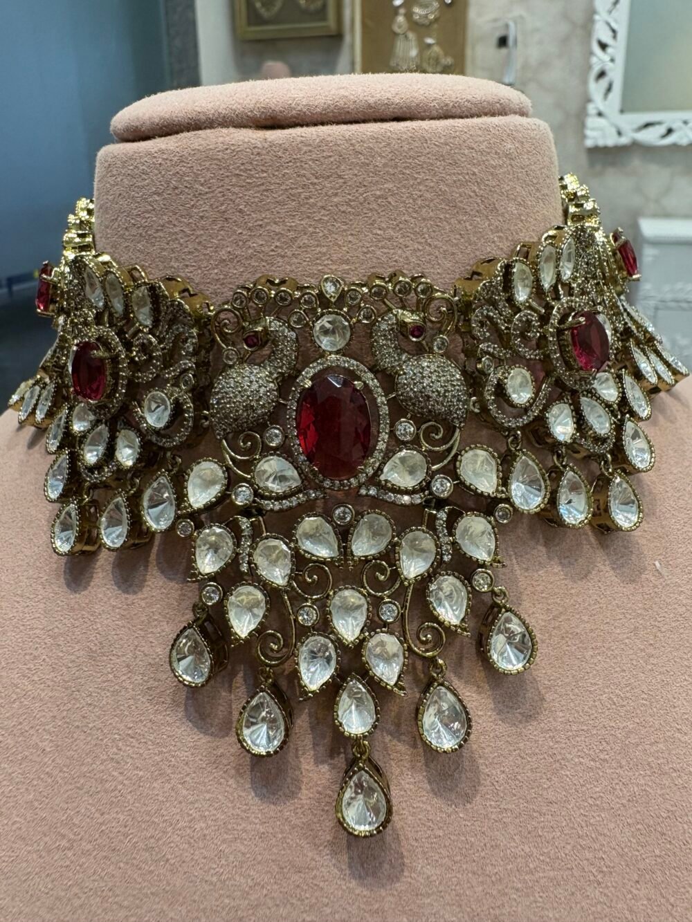 Deetya Polki Bridal Choker Set - Image 5