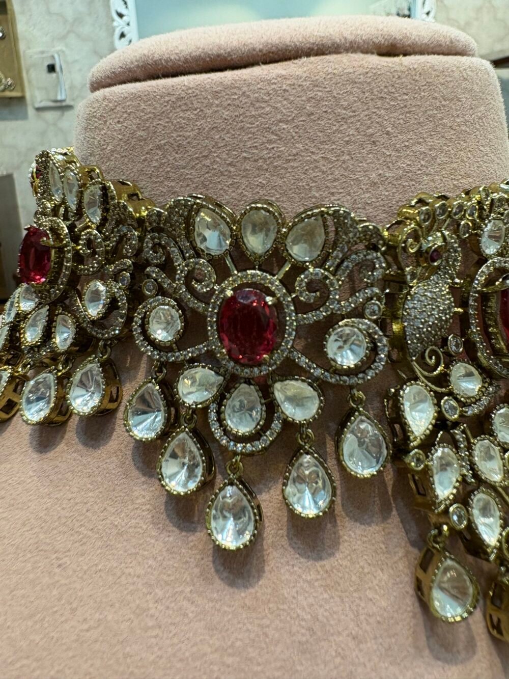 Deetya Polki Bridal Choker Set - Image 6