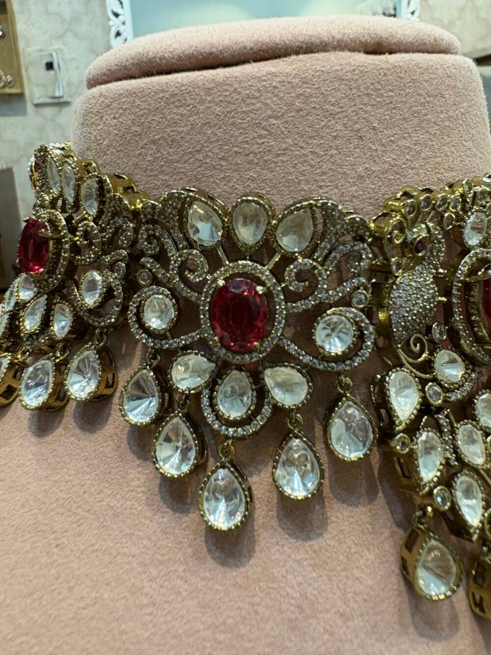 Deetya Polki Bridal Choker Set - Image 6