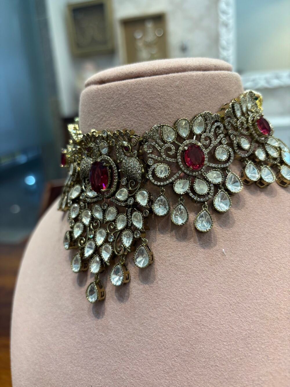 Deetya Polki Bridal Choker Set - Image 4
