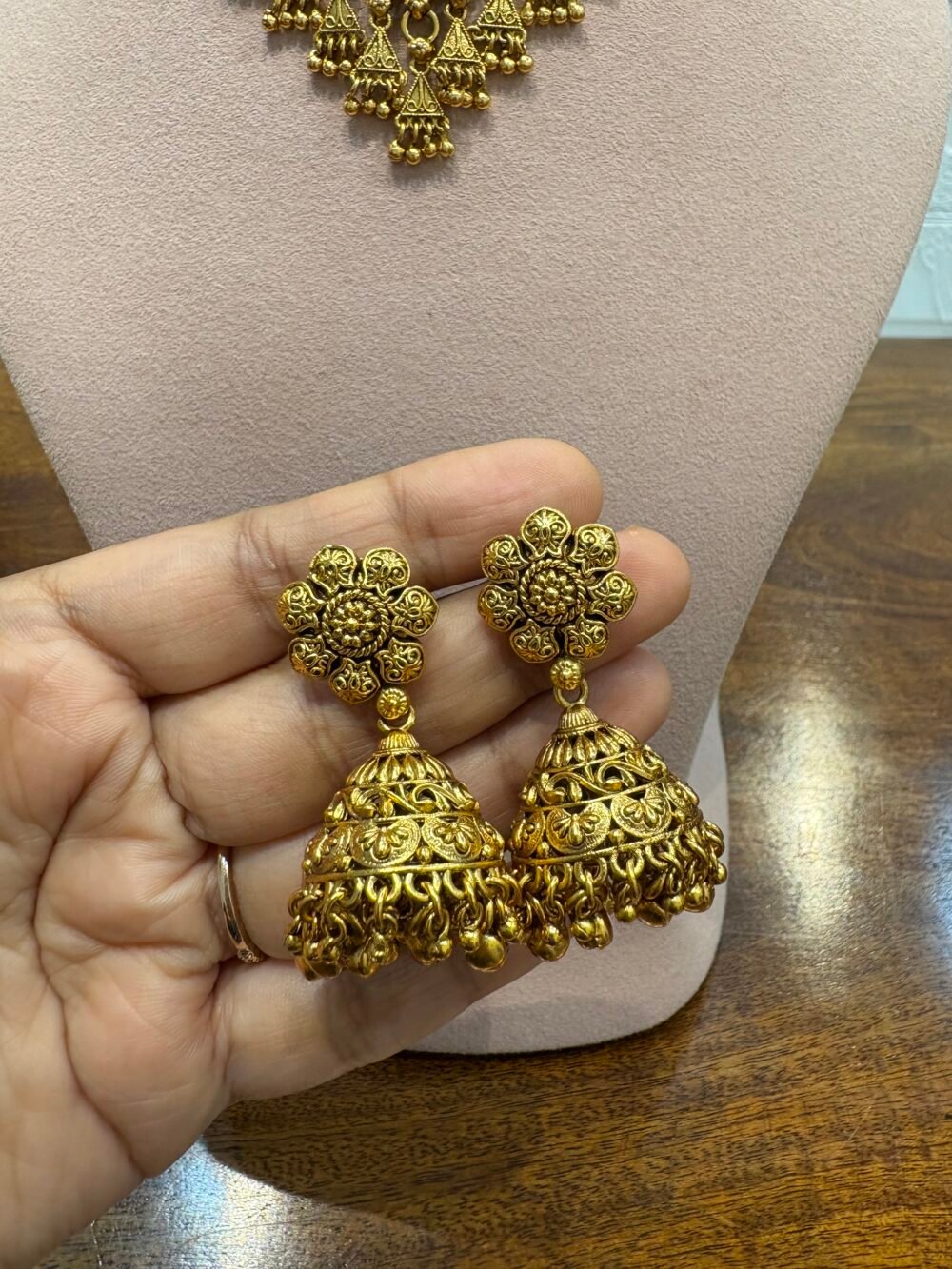 Bhargavi Antique Gold Choker Set - Image 6