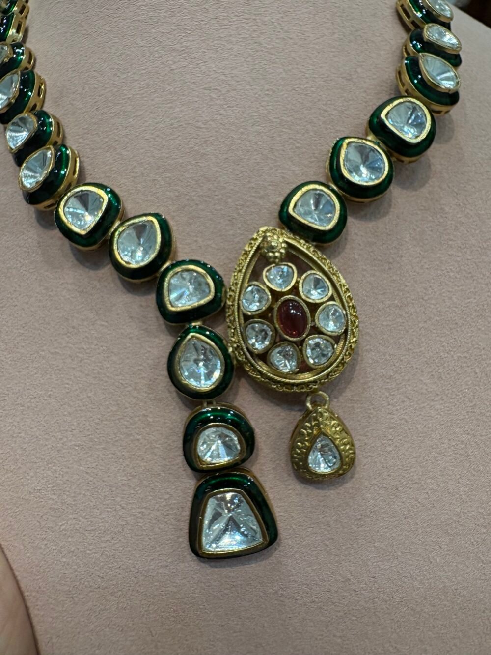 Chahat Polki Necklace Set - Image 3