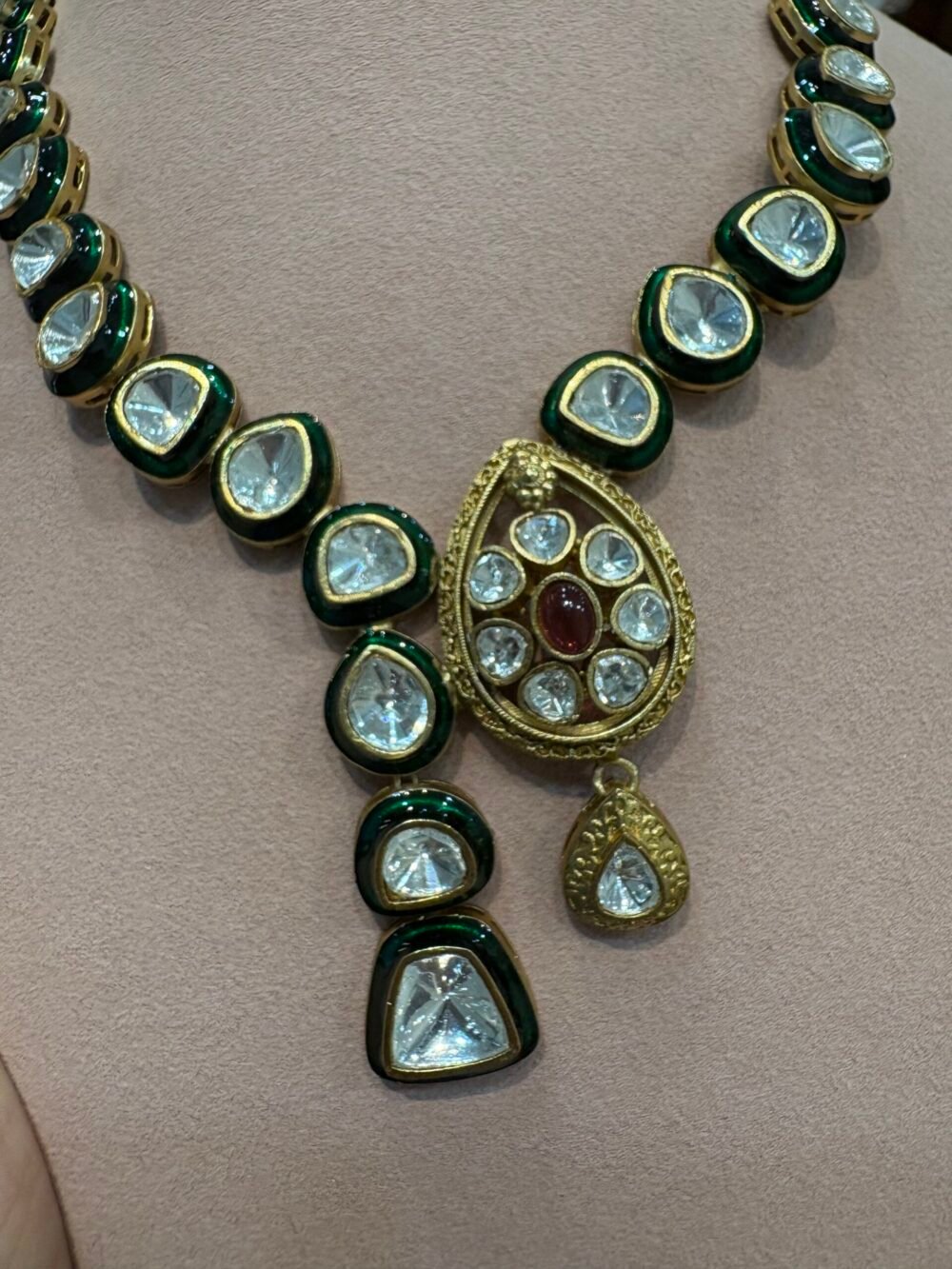 Chahat Polki Necklace Set - Image 3