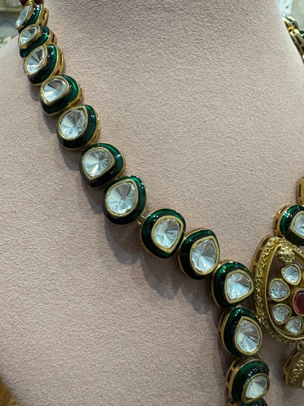 Chahat Polki Necklace Set - Image 4