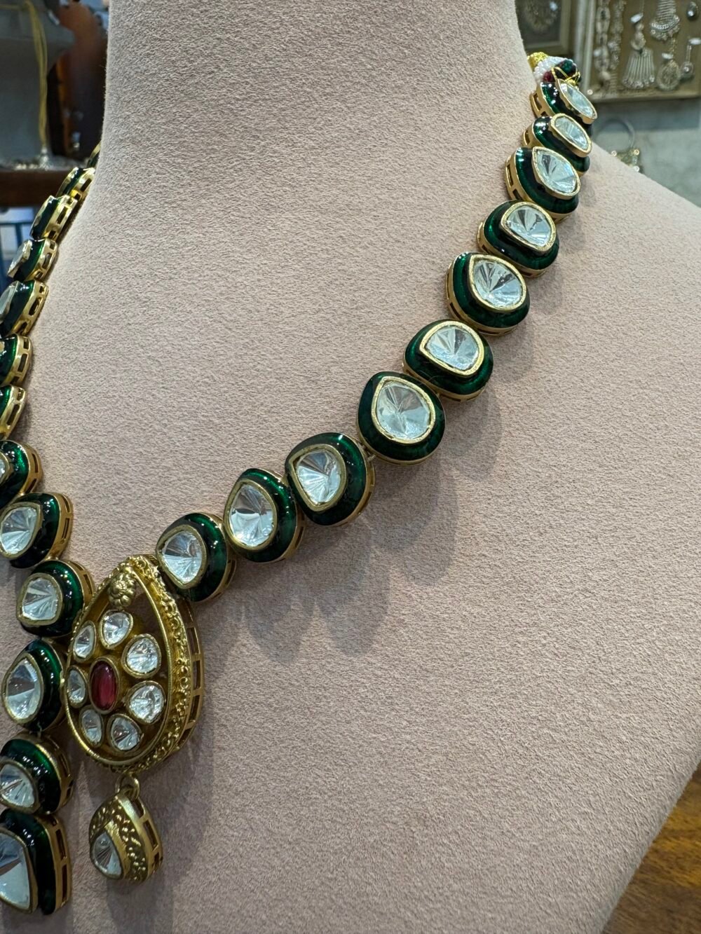 Chahat Polki Necklace Set - Image 5