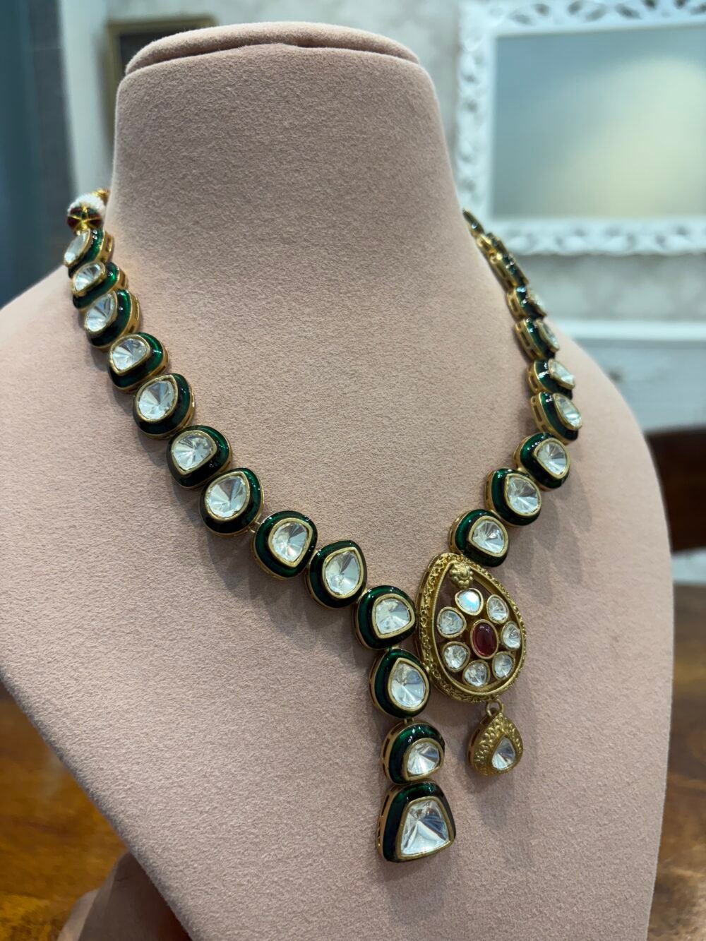 Chahat Polki Necklace Set - Image 2