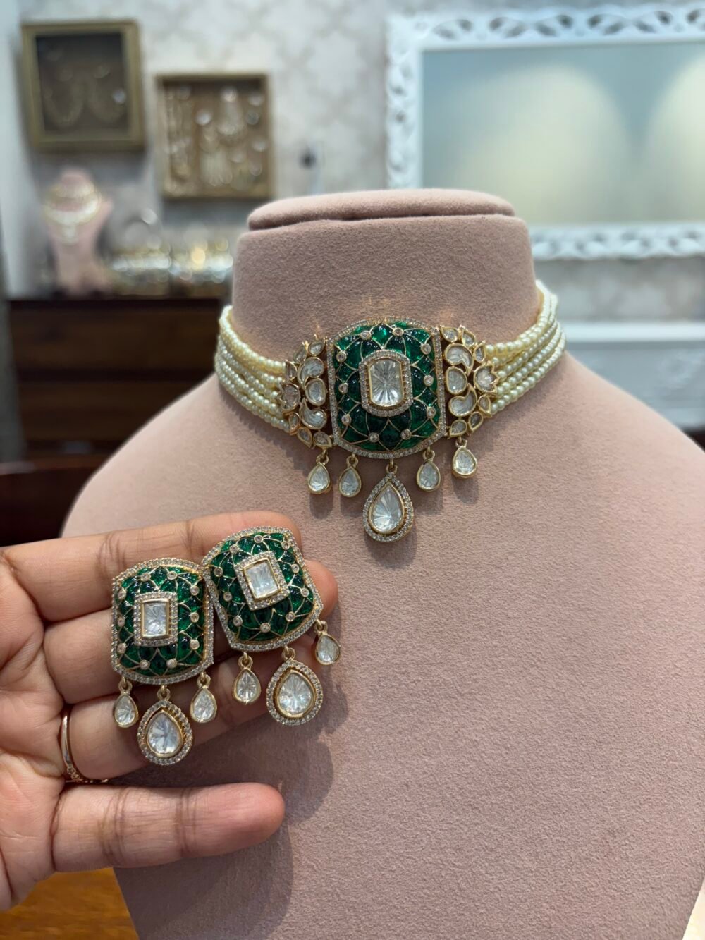 Chahak Polki Choker Set