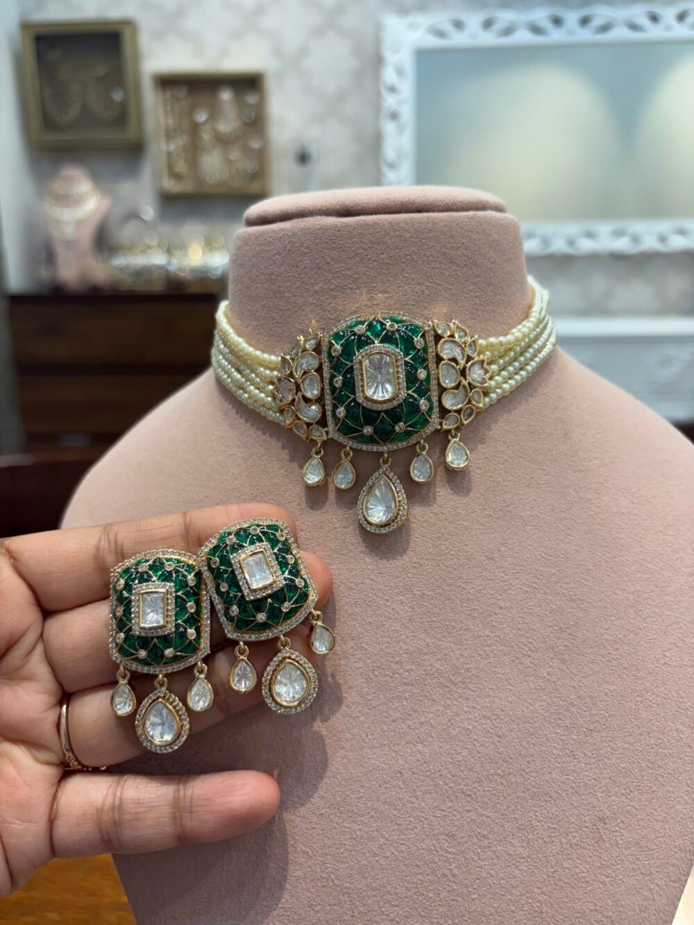 Chahak Polki Choker Set