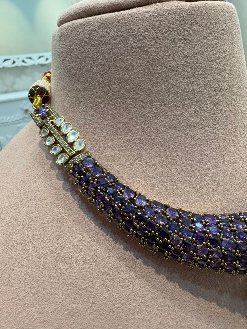 Aamani Polki Necklace Set - Image 5