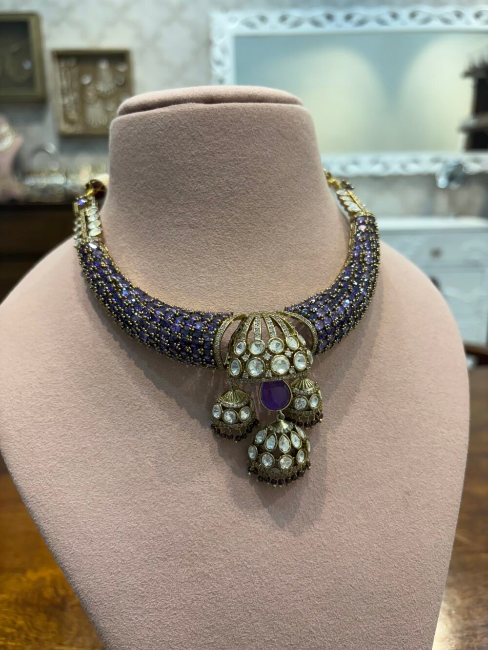 Aamani Polki Necklace Set - Image 2