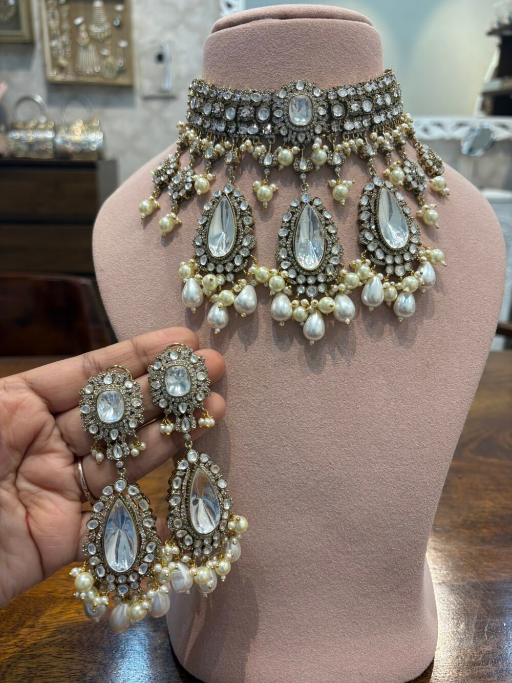 Ameyaa Polki Choker Set - Image 9