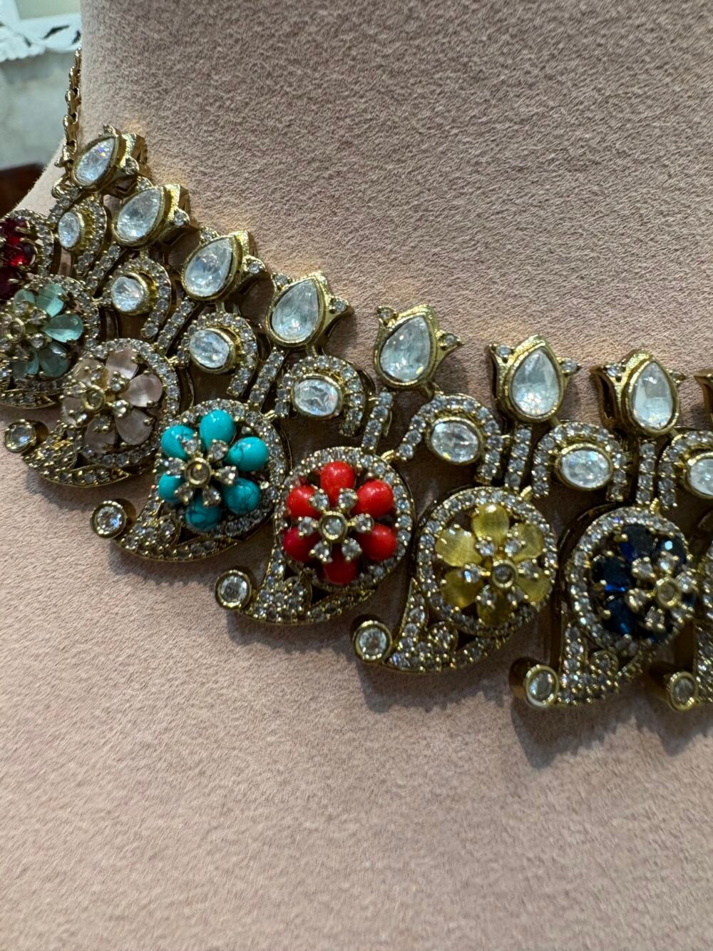 Chitra Polki Necklace Set - Image 4