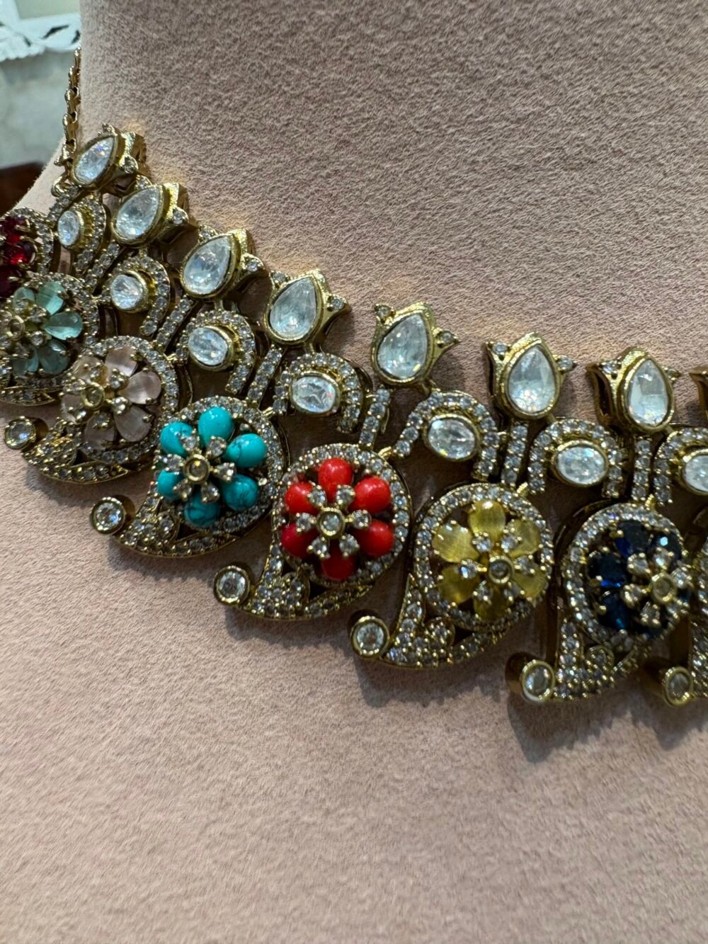 Chitra Polki Necklace Set - Image 4