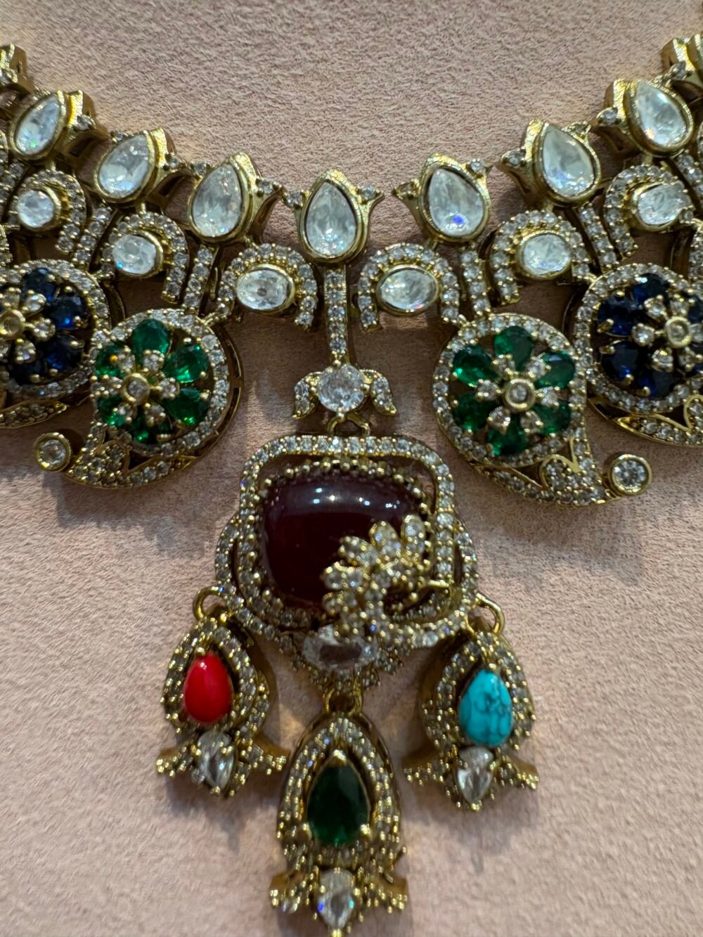 Chitra Polki Necklace Set - Image 6