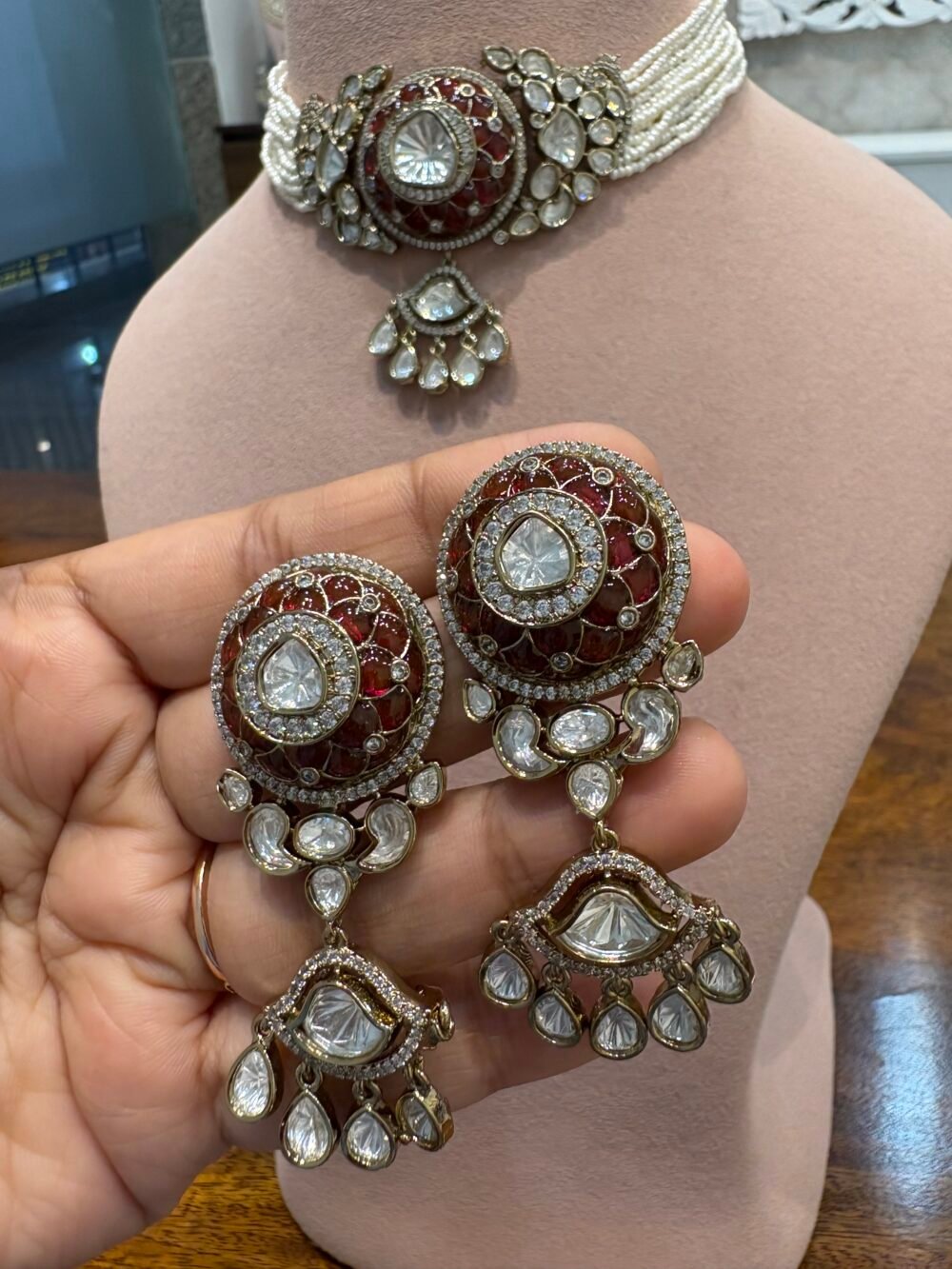 Chayana Polki Choker Set - Image 7