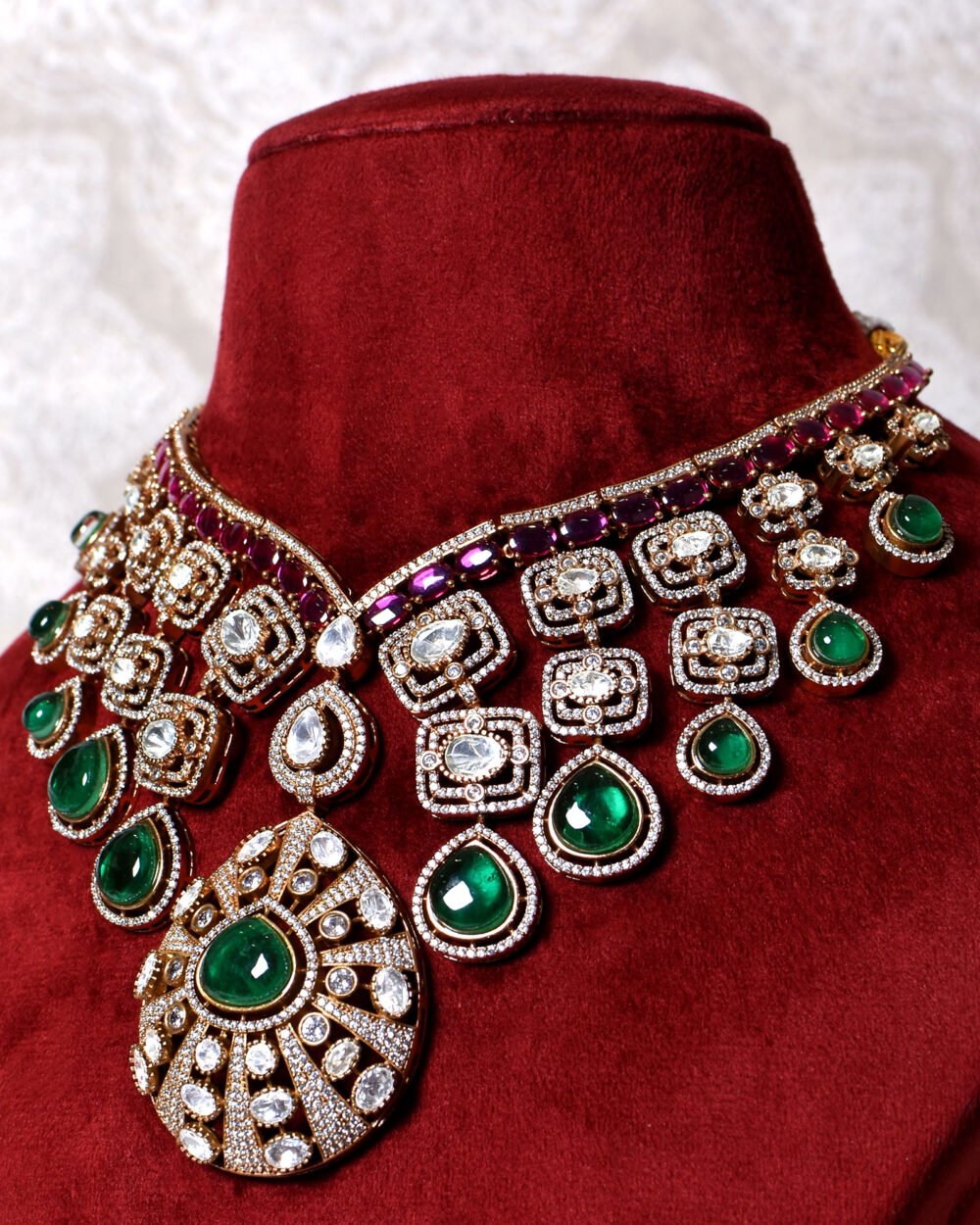 Aishini Polki Necklace Set - Image 3