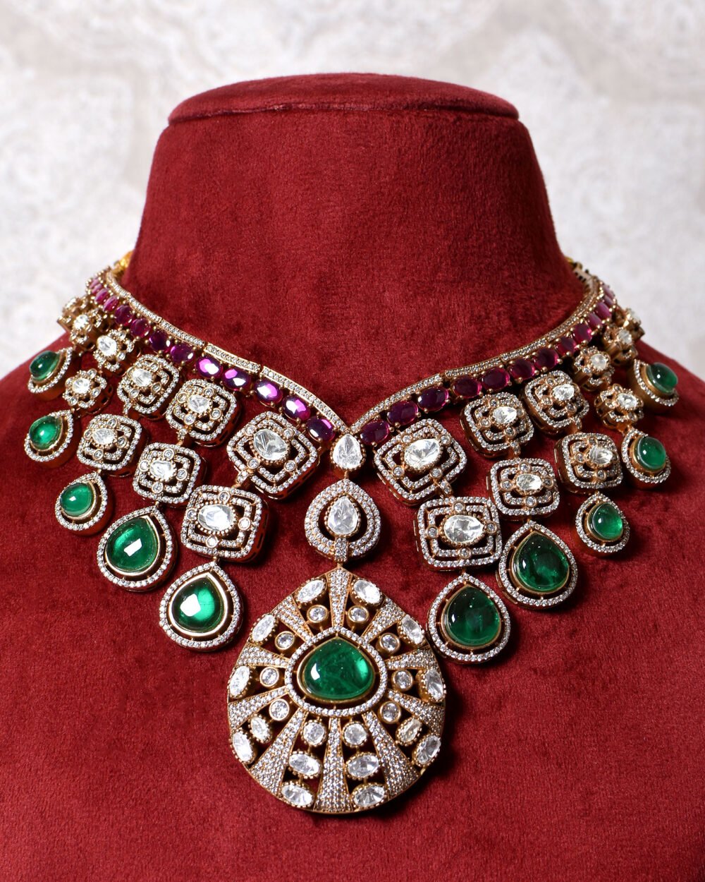 Aishini Polki Necklace Set - Image 2
