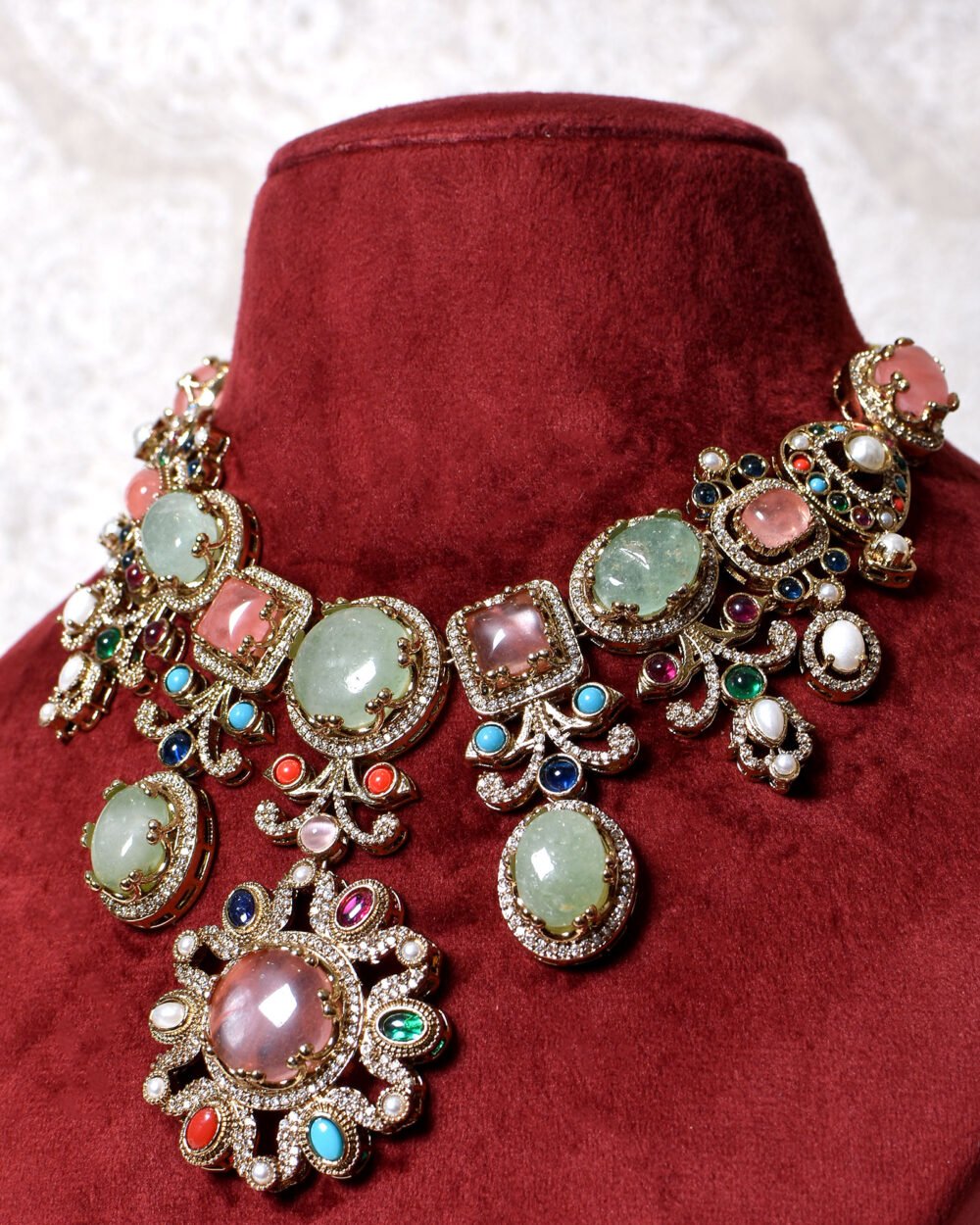 Sabhya Polki Necklace Set - Image 3