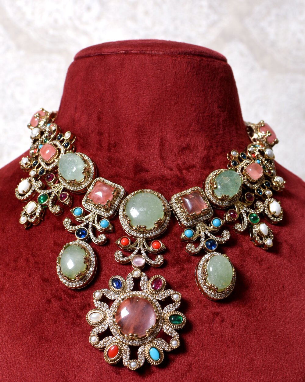 Sabhya Polki Necklace Set - Image 2