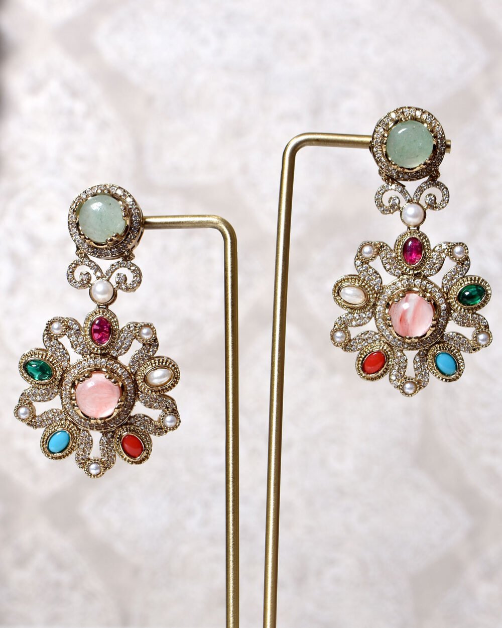 Sabhya Polki Necklace Set - Image 4