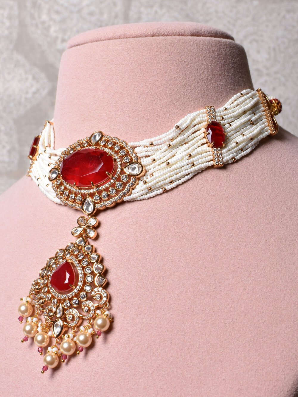 Jaagrithi Polki Choker Set - Image 2