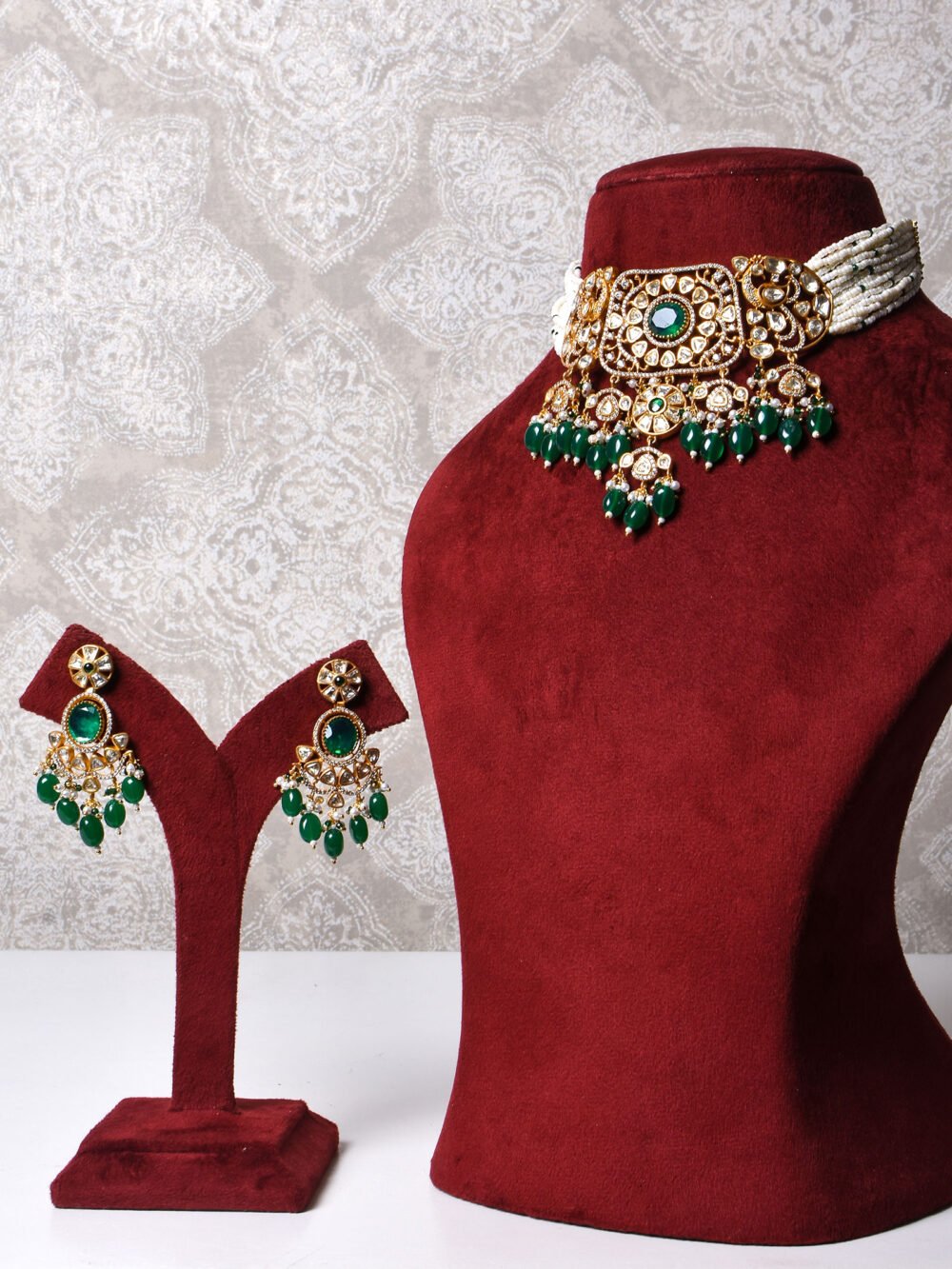 Charusree Polki Choker Set - Image 2