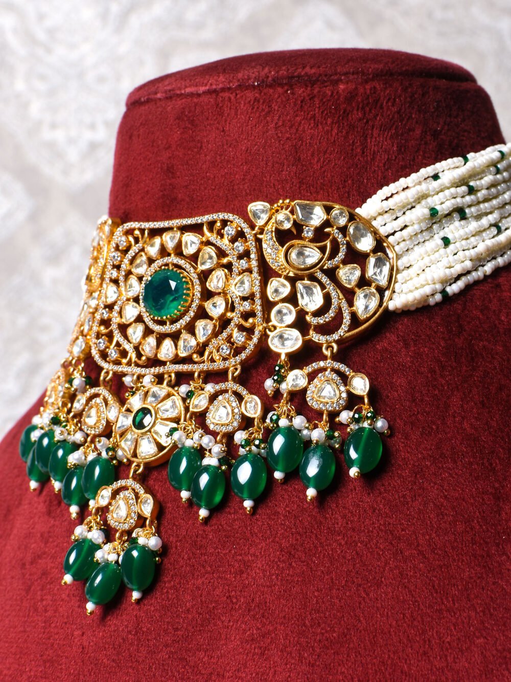 Charusree Polki Choker Set - Image 3