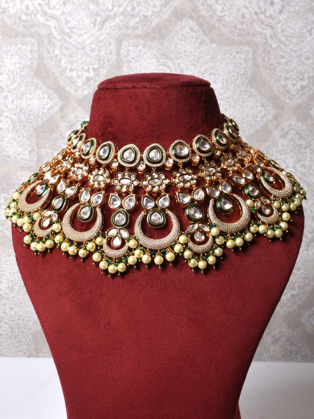 Roopini Polki Bridal Necklace Set - Image 2