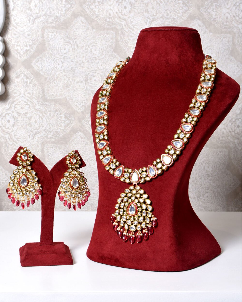 Ipsita Polki Kundan Necklace Set - Image 6