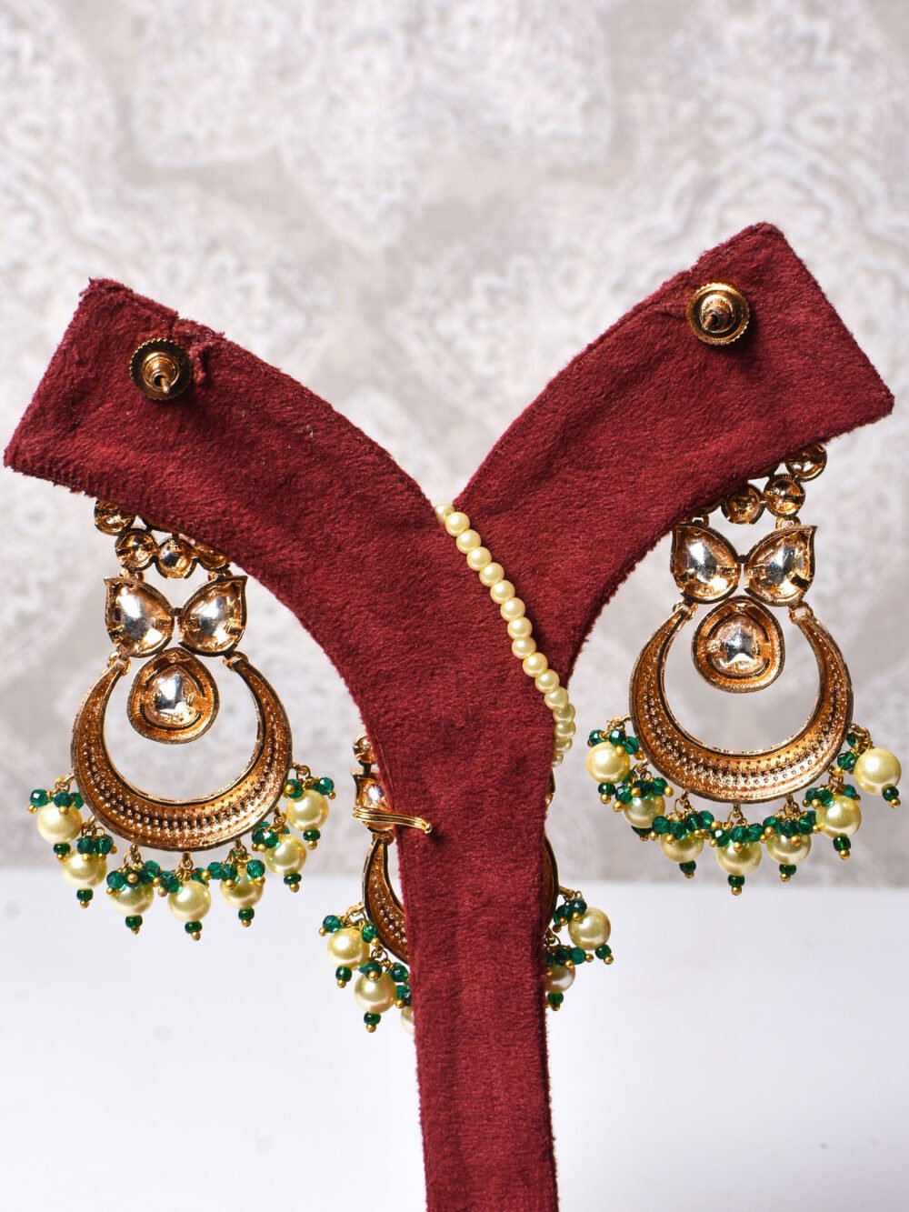 Roopini Polki Bridal Necklace Set - Image 7
