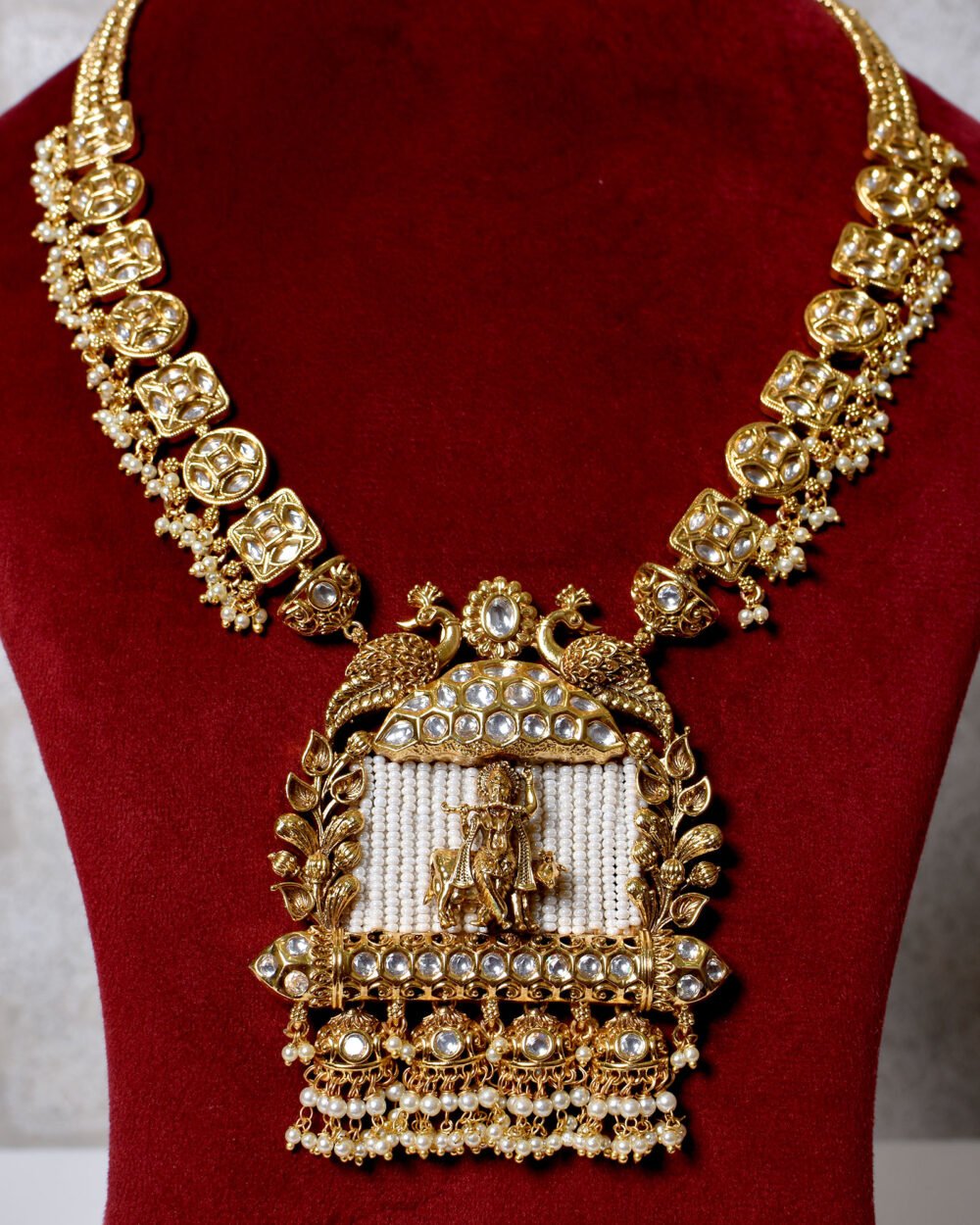 Mohi Antique Temple Necklace Set - Image 2