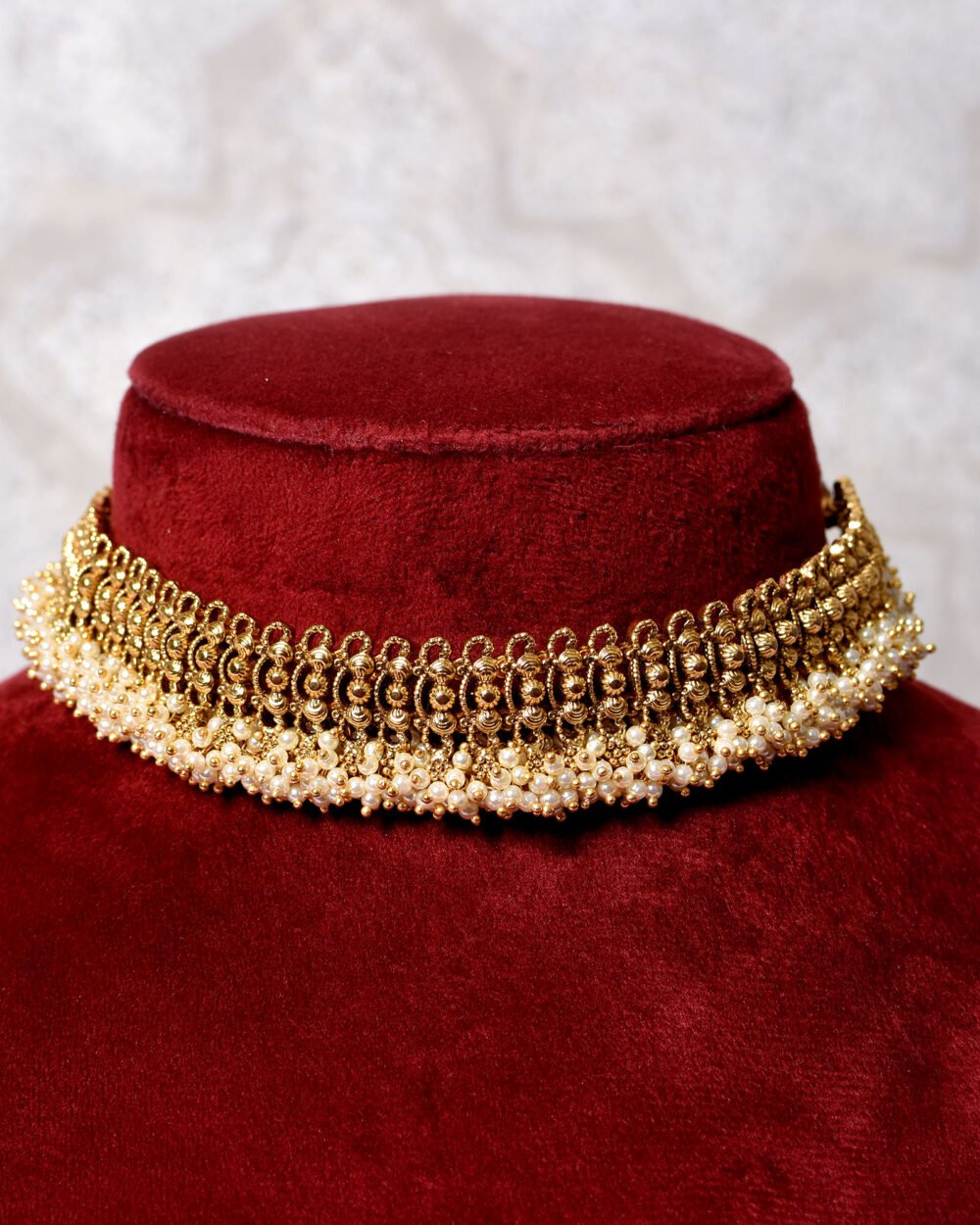 Ishira Antique Gold Necklace Set - Image 2