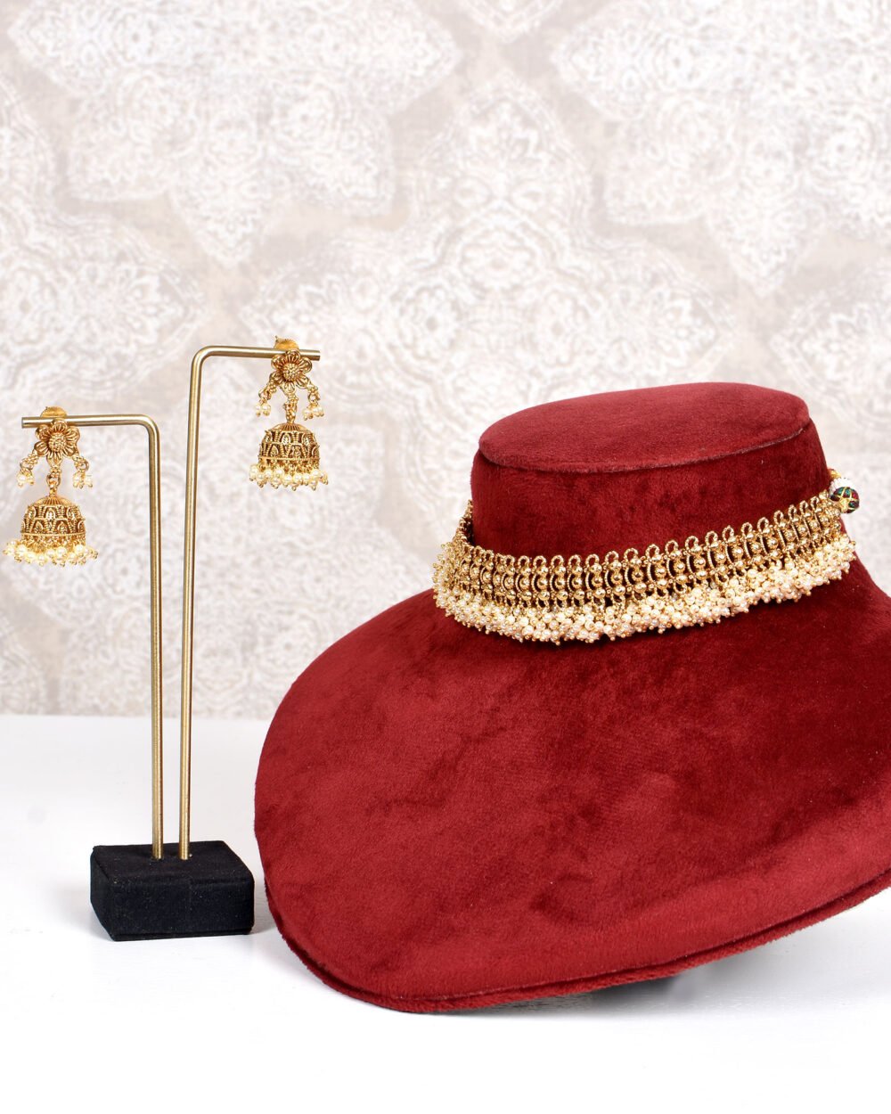 Ishira Antique Gold Necklace Set - Image 6