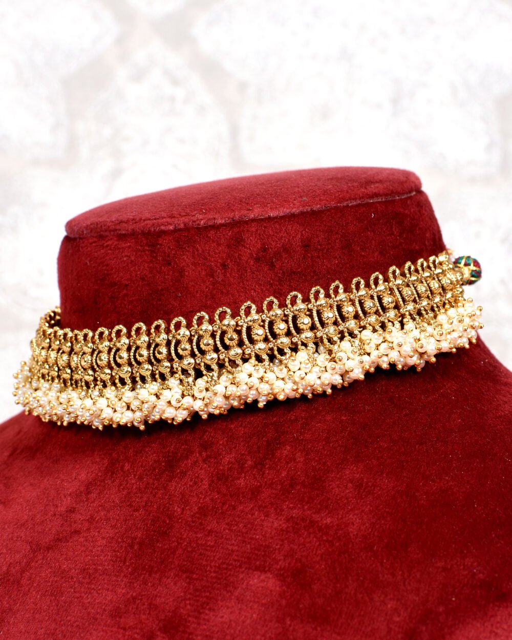 Ishira Antique Gold Necklace Set - Image 3