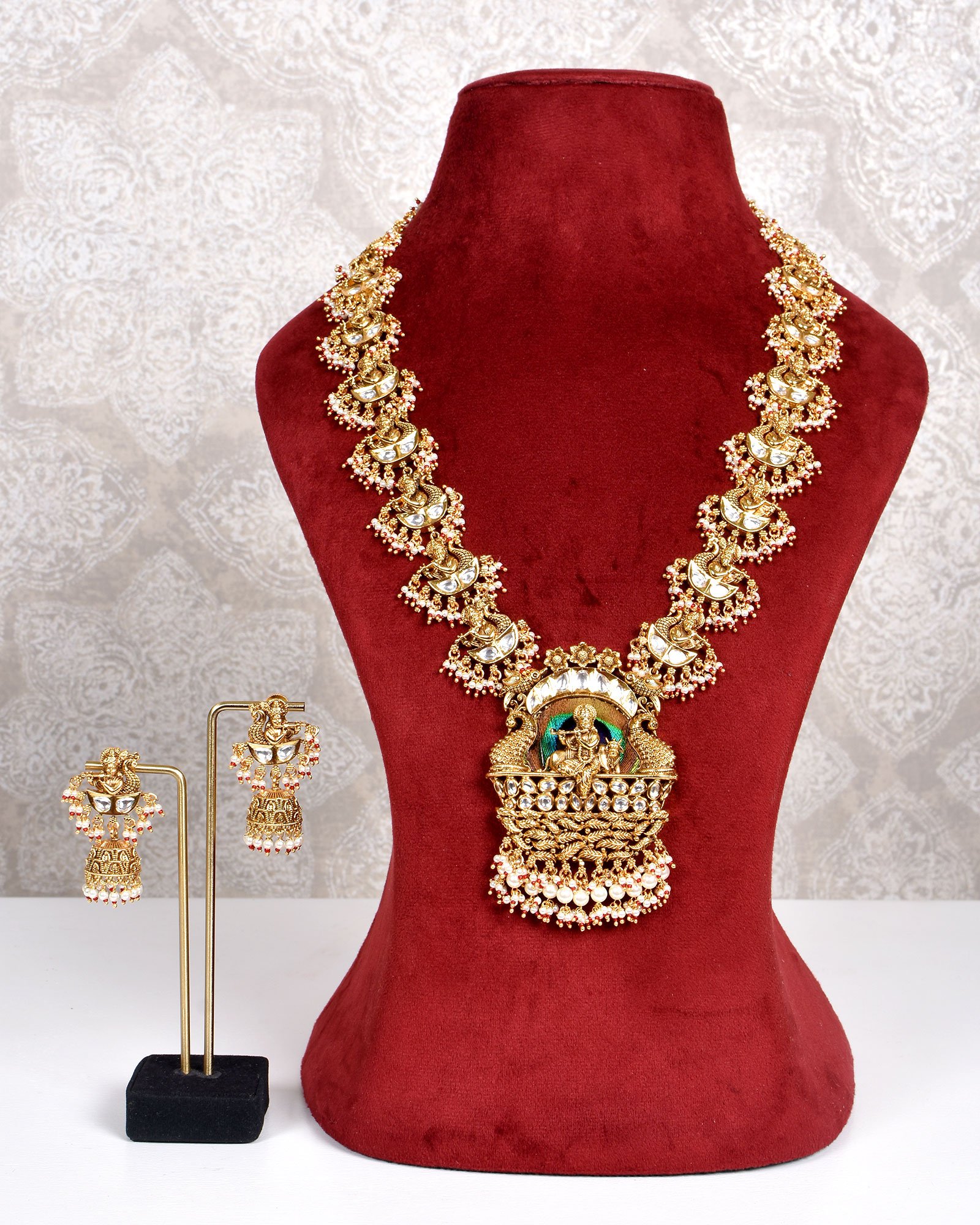 Kunj Antique Temple Necklace Set