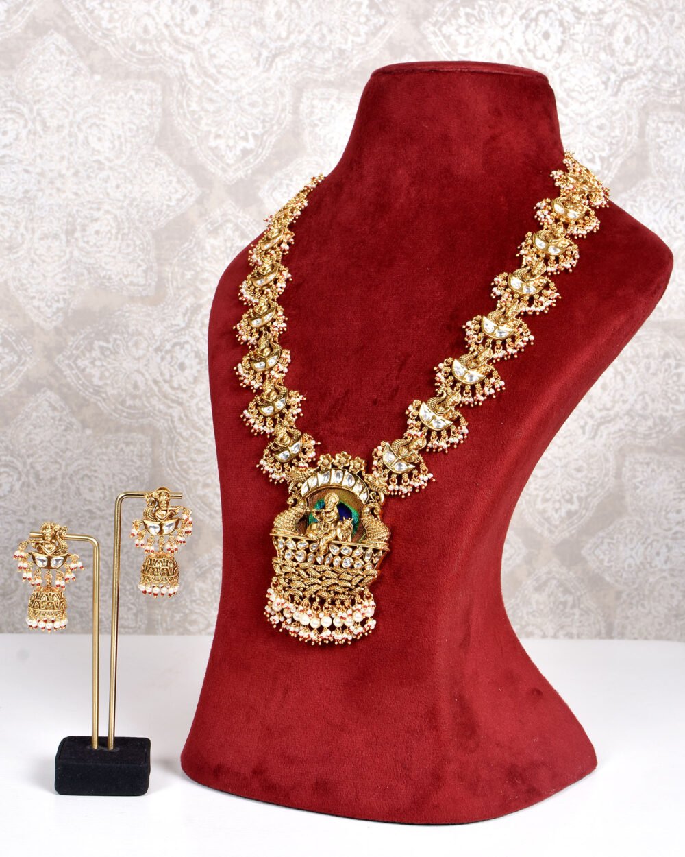 Kunj Antique Temple Necklace Set - Image 6
